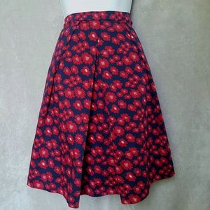Draper James poppy print full skirt